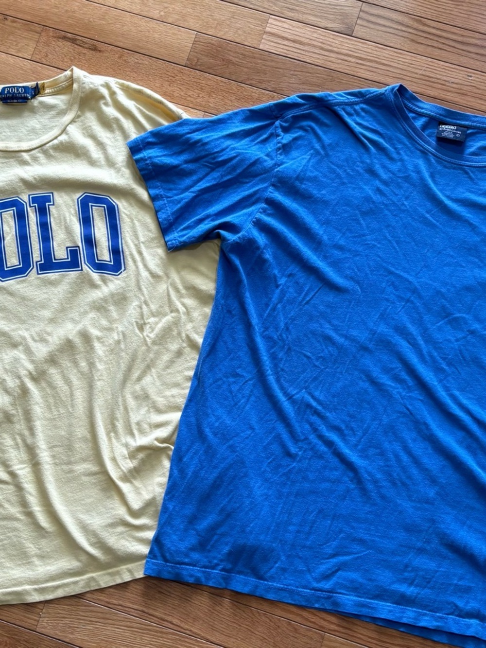 Polo‎ Ralph Lauren Men's Yellow and Blue T-Shirts Short Sleeve L
